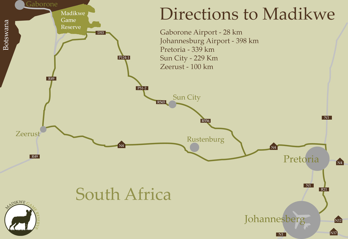 mappa Madikwe Game Reserve
